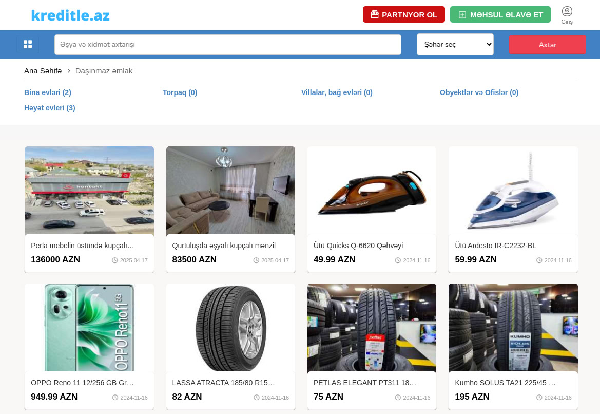 Kreditle.az (Pulsuz elanlar saytı)